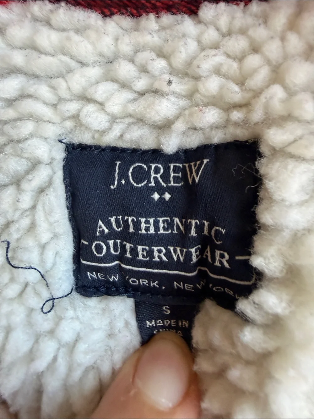 J. Crew fishermen buffalo plaid Sherpa shirt jacket